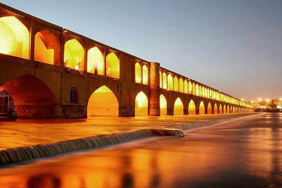 Tour to Isfahan , Iran. Sio-se-pol bridge , Isfahan , Iran