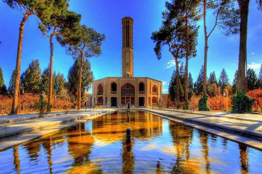 Tour to Yazd city , Dowlatabad Garden , Iran